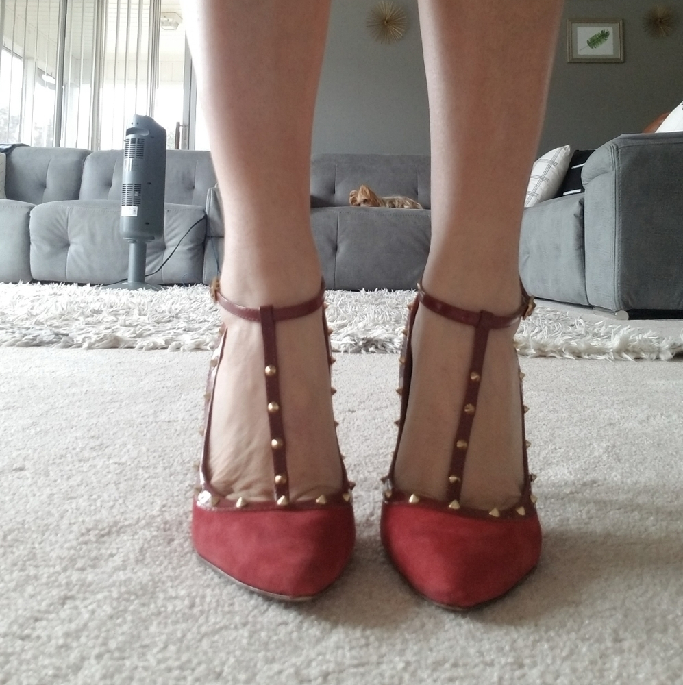 All leather Schutz studded heels - Picture 5 of 15
